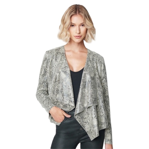 BLANKNYC Jacket Vegan Snakeskin In Snake Eyes Size XS NEW - Picture 1 of 16